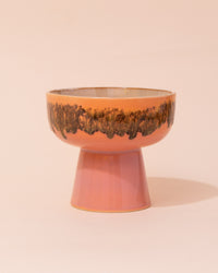 Pink and yellow ceramic tapas bowl by HKLIVING