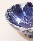 HKLIVING Ceramic Bowl On Base | Indigo