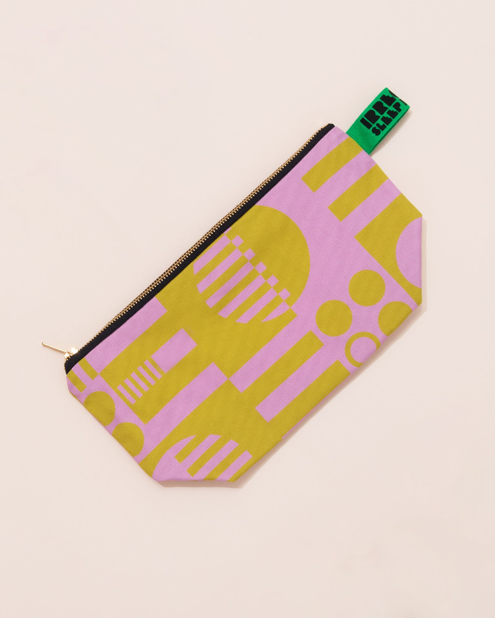 Irregular Sleep Pattern Organic Cotton Washbag | Wasabi