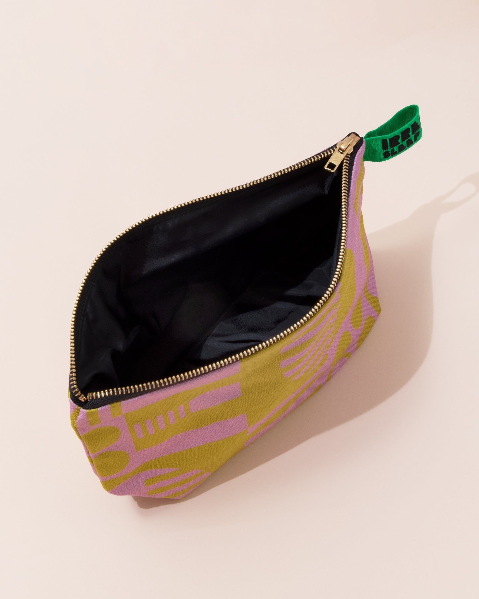 Irregular Sleep Pattern Organic Cotton Washbag | Wasabi