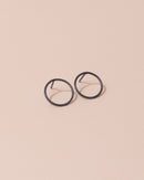 Jennifer Nicolson Black Circle Earrings