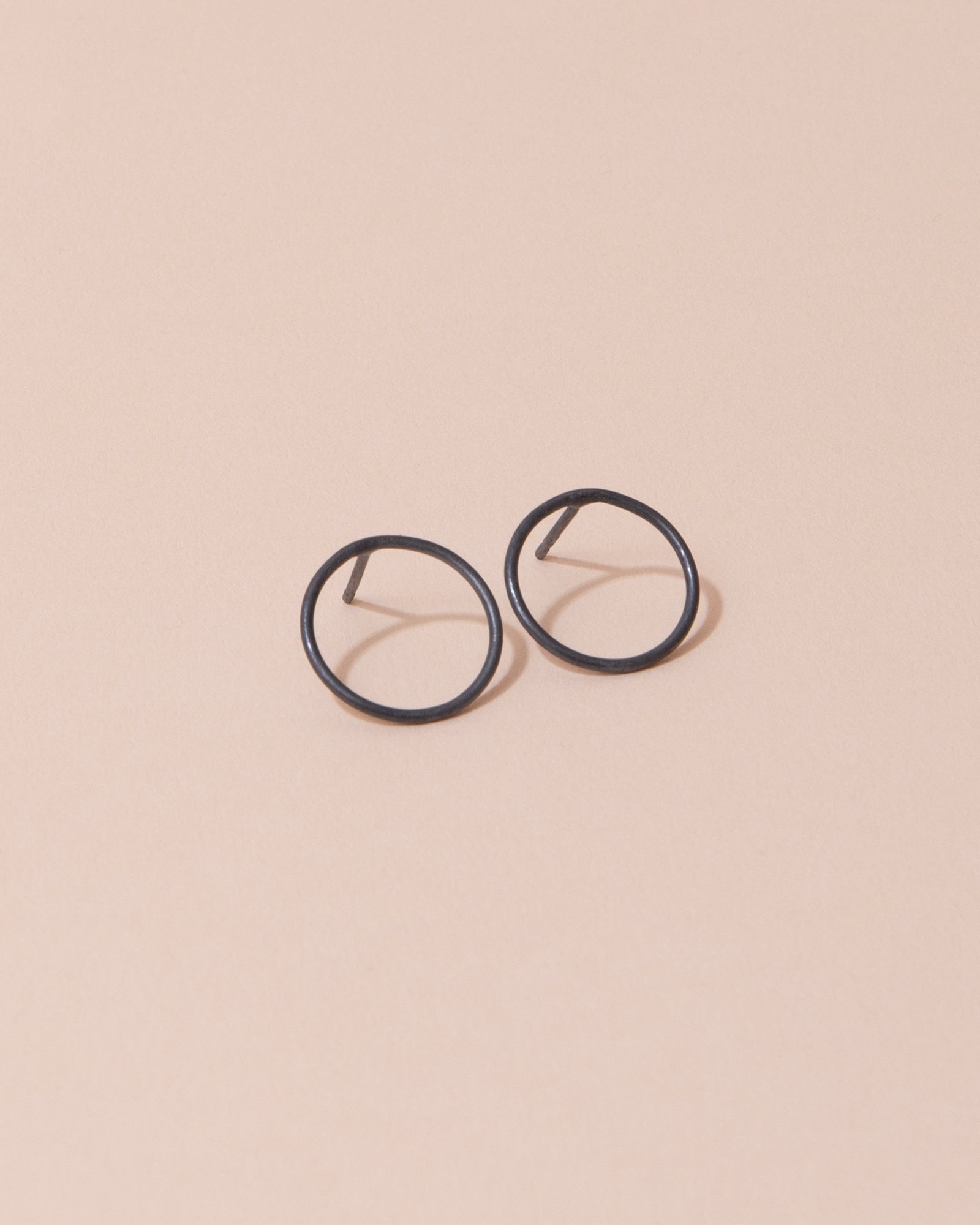 Jennifer Nicolson Black Circle Earrings