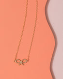 Jennifer Nicolson Gold Bow Necklace