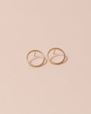 Jennifer Nicolson Gold Circle Earrings