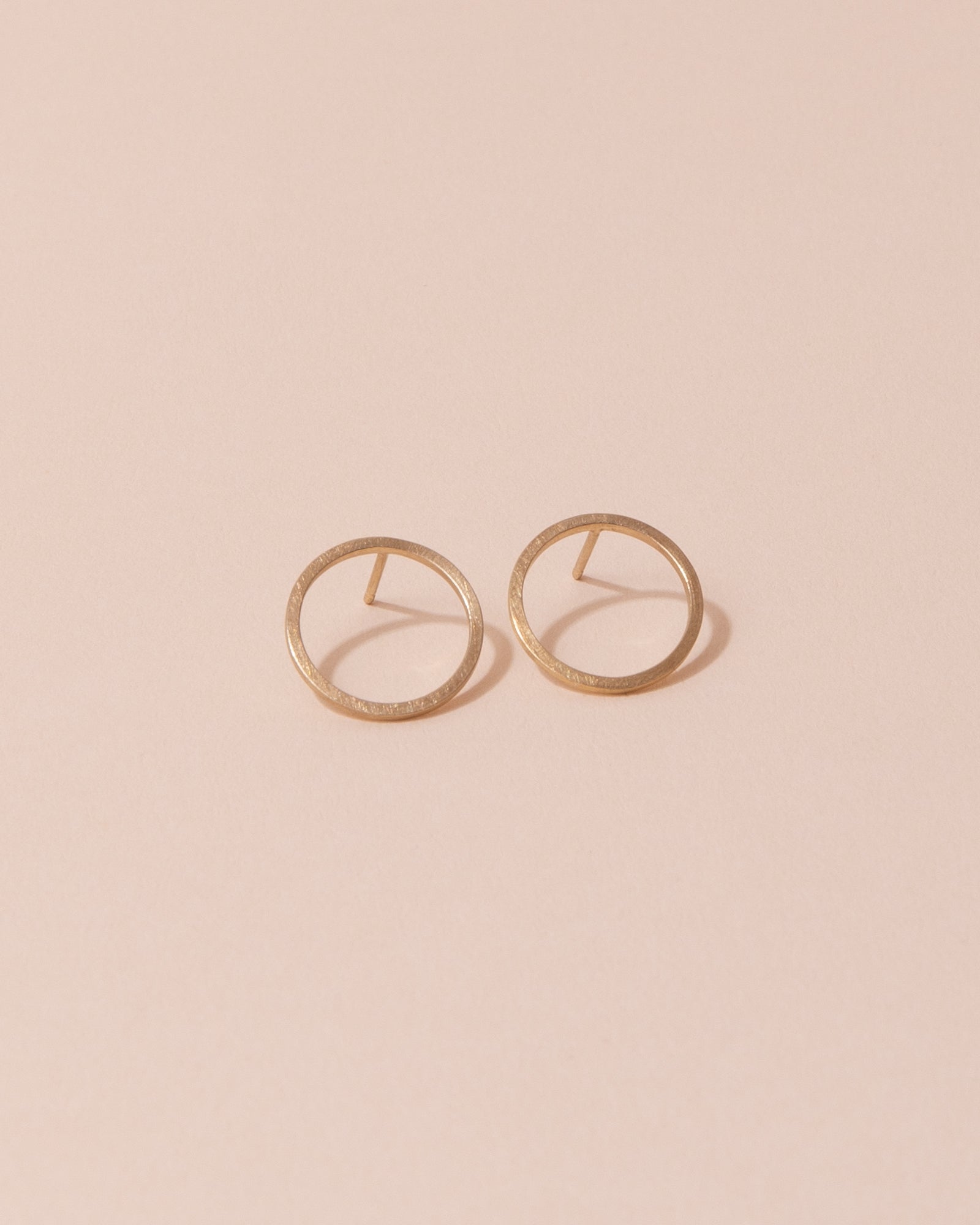 Jennifer Nicolson Gold Circle Earrings