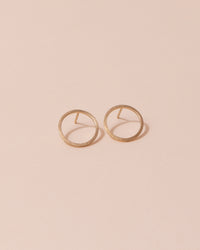 Jennifer Nicolson Gold Circle Earrings
