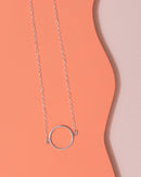 Jennifer Nicolson Silver Circle Necklace