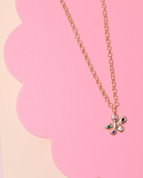 Junk Jewels Gold Wildflower Necklace