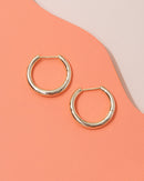 Junk Jewels Wobbly Large Gold Hoop Earrings