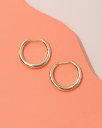 Junk Jewels Wobbly Large Gold Hoop Earrings