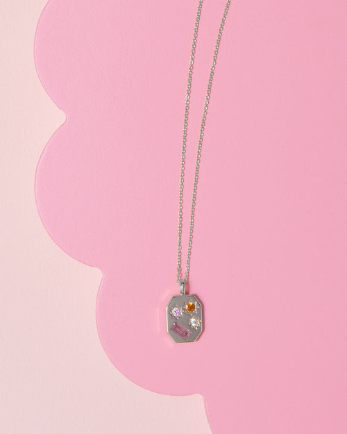 Junk Jewels Silver Disco Necklace
