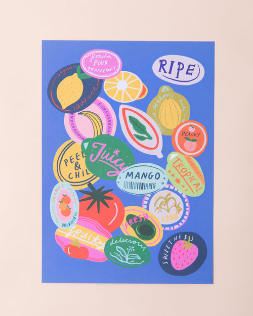 Fruit Stickers Print