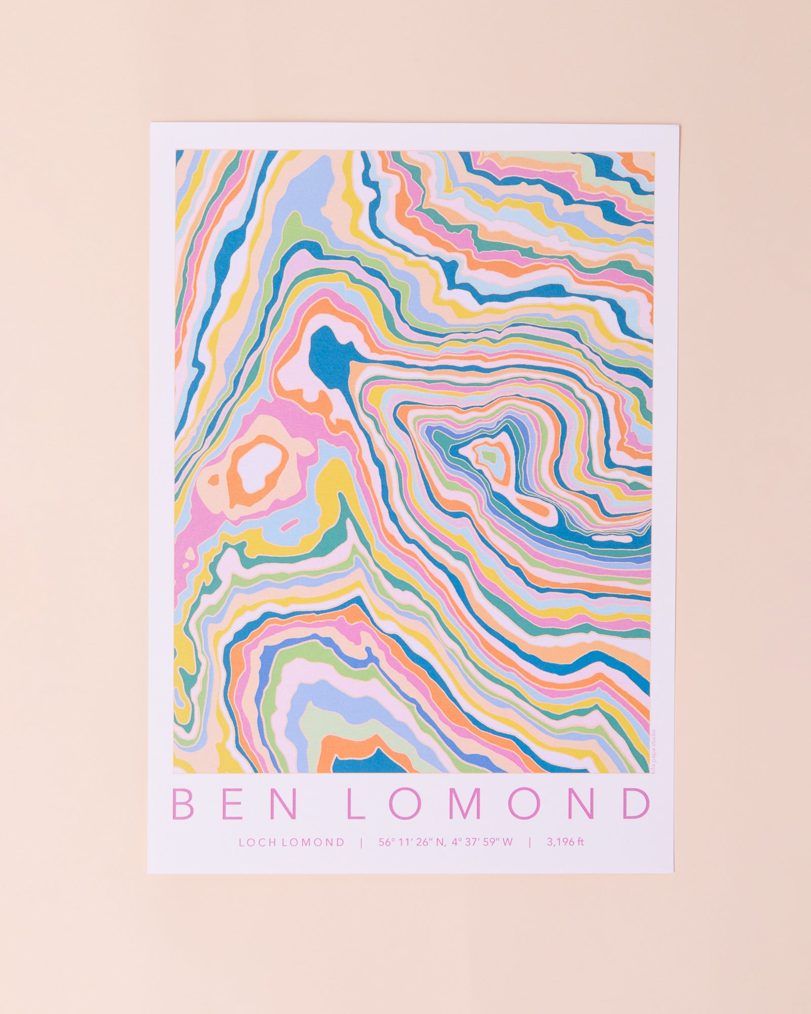 Kilo Papa Ben Lomond Map Print