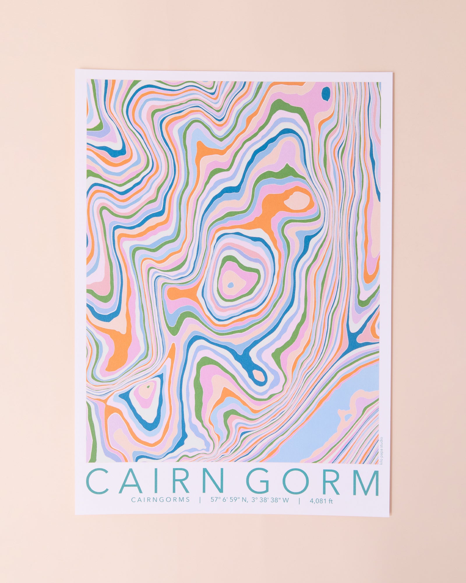 Kilo Papa Cairn Gorm Map Print