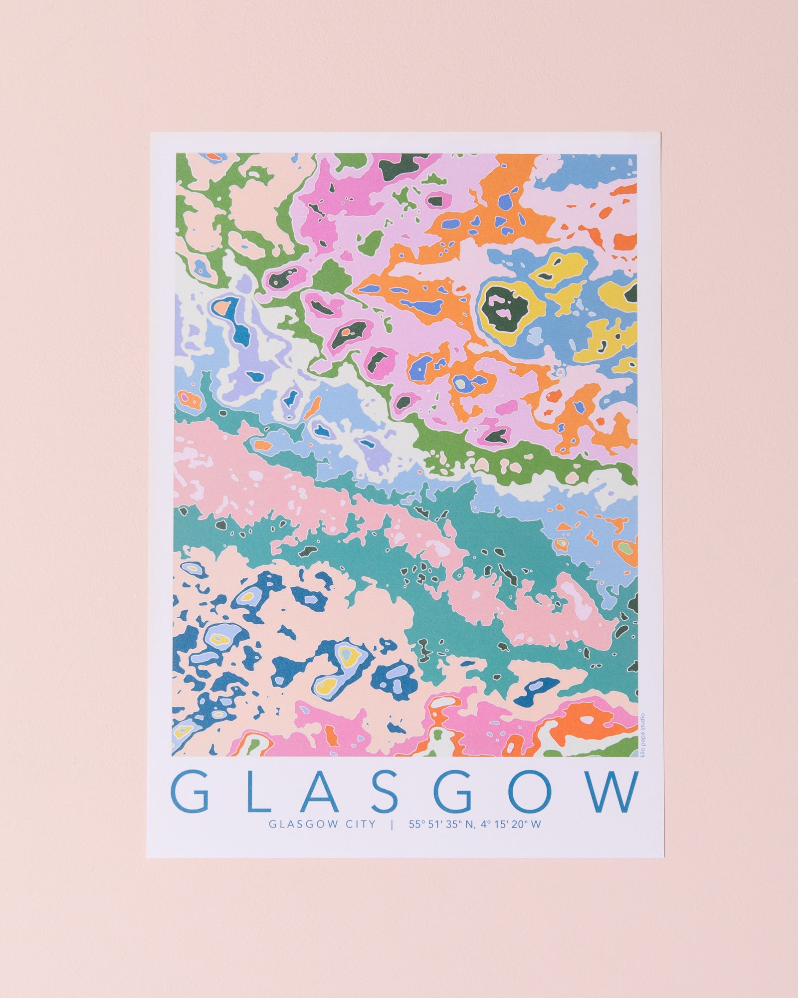 Kilo Papa Glasgow Map Print