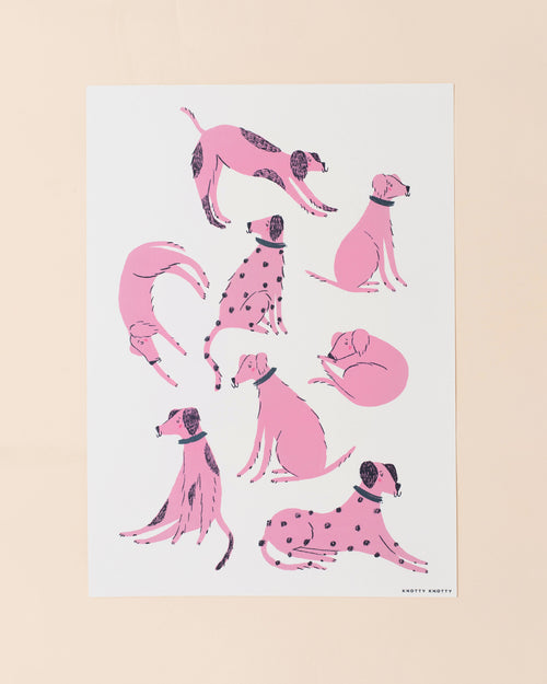 Pink Dogs Print