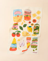 Italian Ingredients Tea Towel
