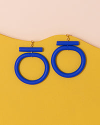 Loela Circle Earrings | Blue