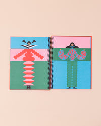 Colourful fashion play book by illustrator Lesley Barnes