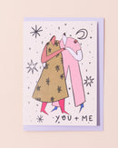 Valentine's greetings card with two women in love