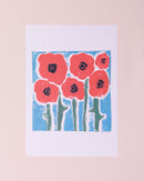 An A3 print of red poppies