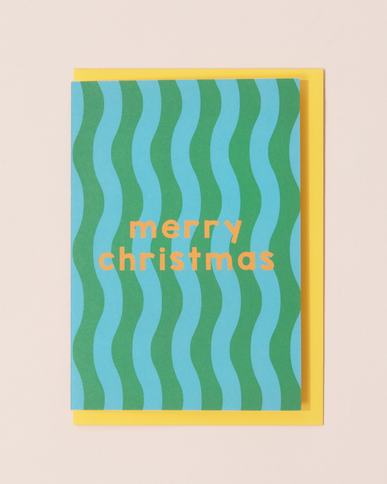 Merry Christmas Greetings Card | Green Wave