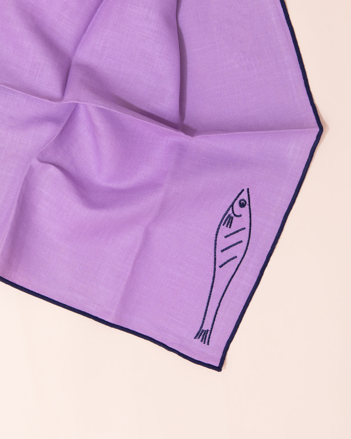 Embroidered Linen Napkin | Fish