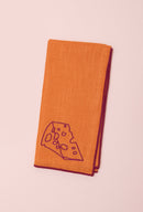 Embroidered Linen Napkin | Cheese