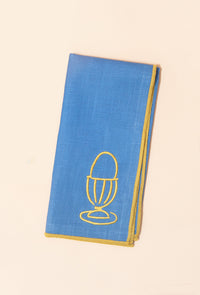 Embroidered Linen Napkin | Boiled Egg