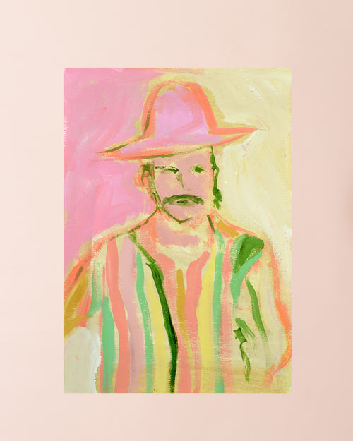 Maria Murphy Pink Hat Man Print