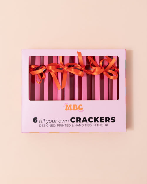 DIY Fill Your Own Christmas Crackers | Pink + Maroon