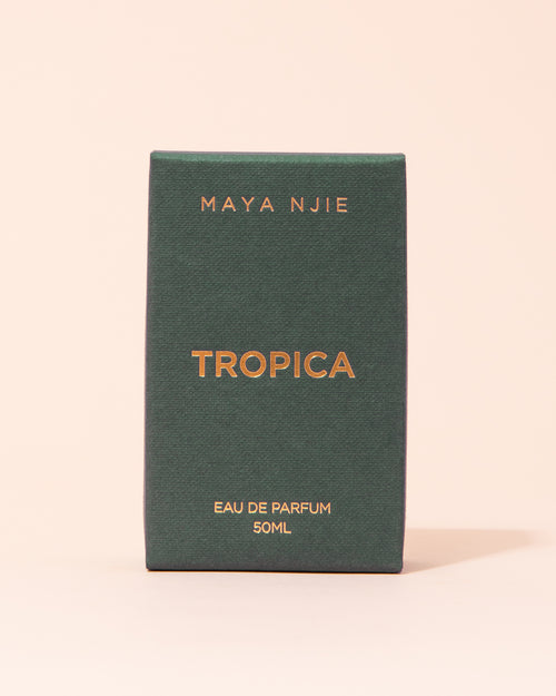 Green box of Maya Njie Tropica fragrance