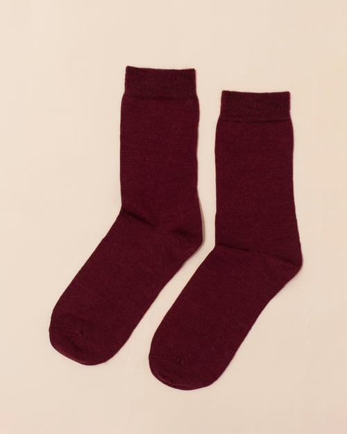 Merino Wool Socks | Dark Plum