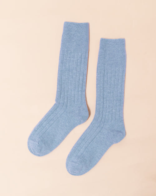 Merino Bed Socks | Blue