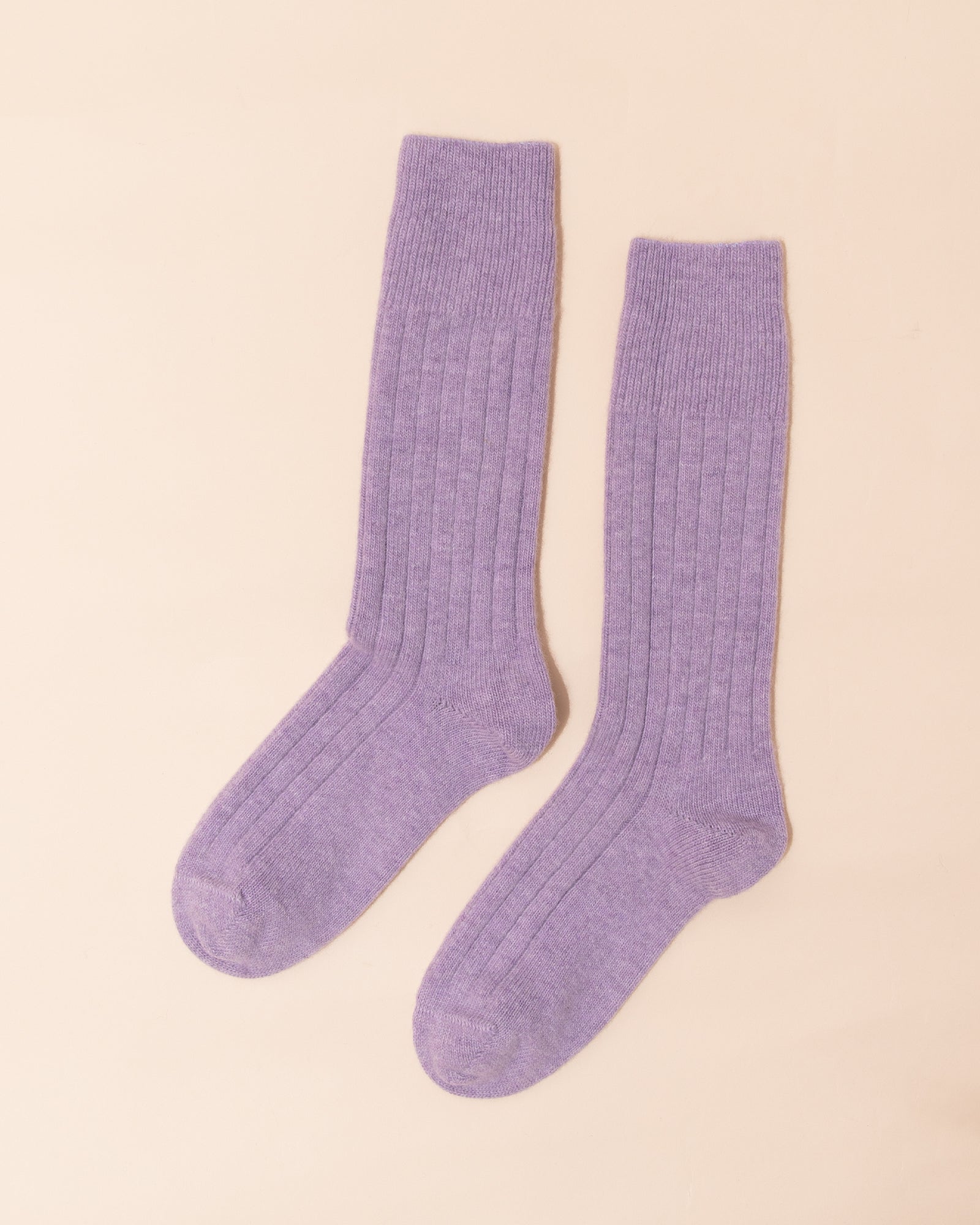 Merino Bed Socks | Lilac