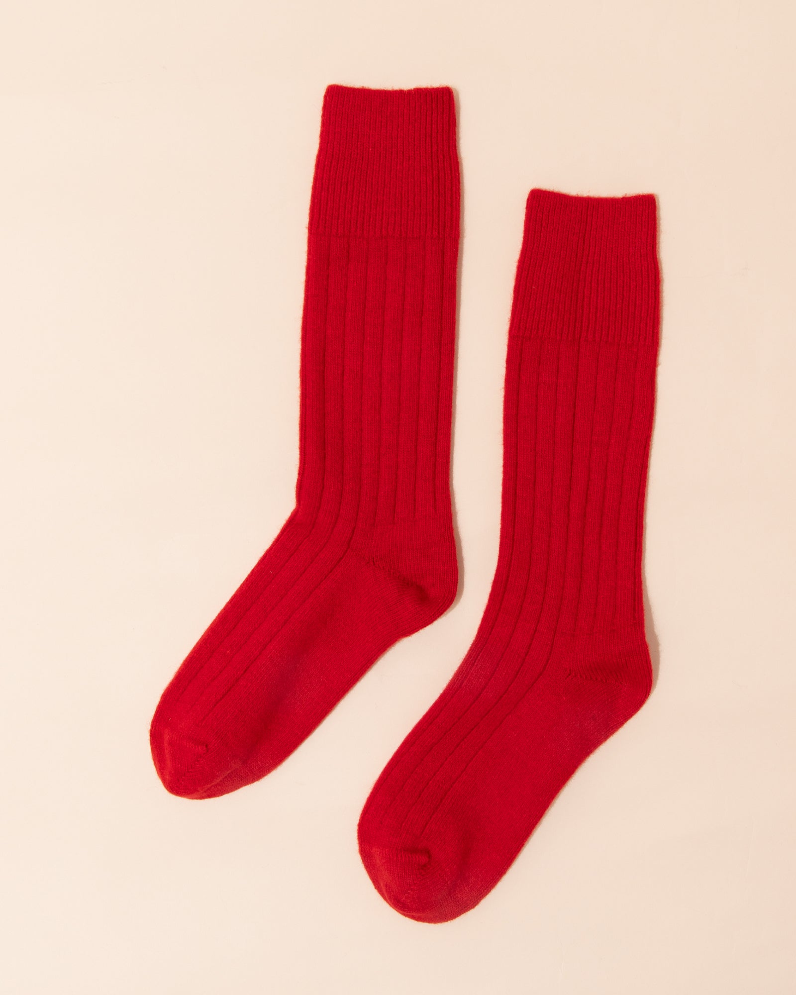 Merino Bed Socks | Red