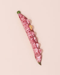 pink ceramic borlotti beans decoration