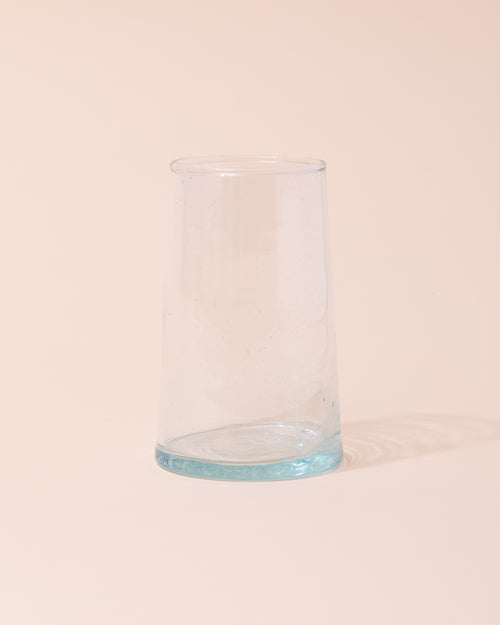 Recycled clear Moroccan glass highball