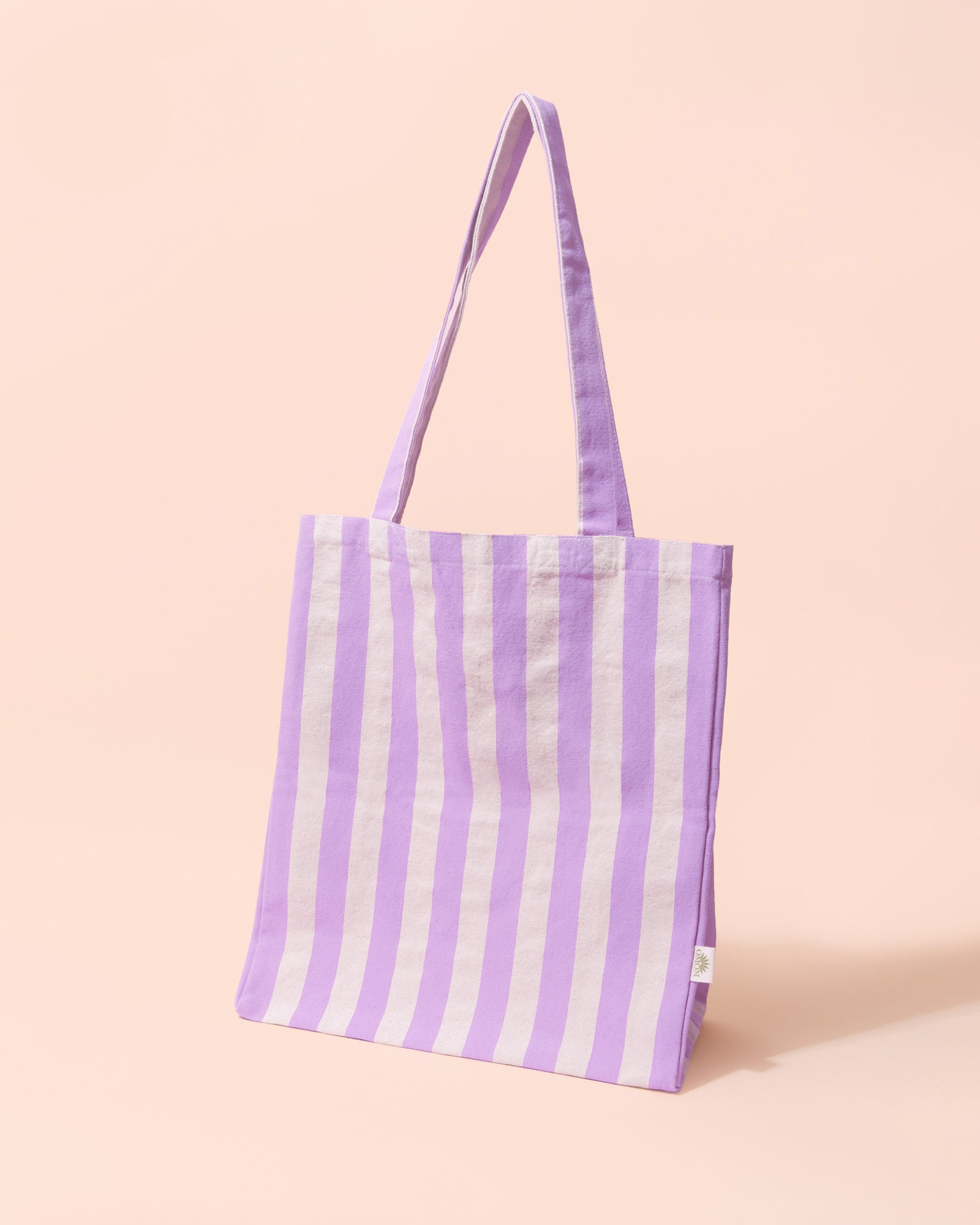 Stripe Tote Bag | Lilac + White