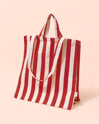 Stripe Tote Bag | Red + White