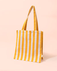 Stripe Tote Bag | Yellow + White