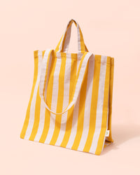 Stripe Tote Bag | Yellow + White