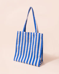 Stripe Tote Bag | Blue + White