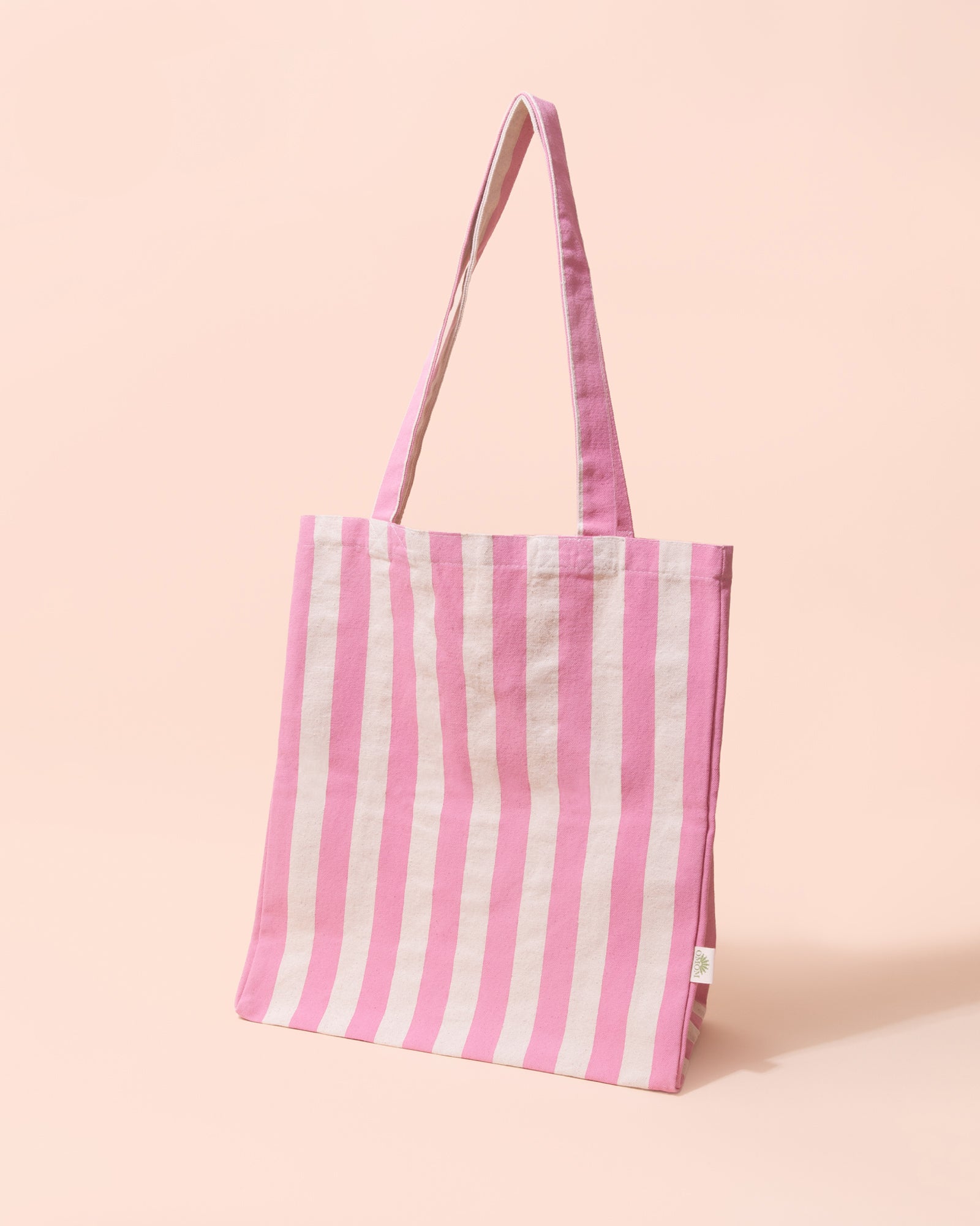 Stripe Tote Bag | Pink + White