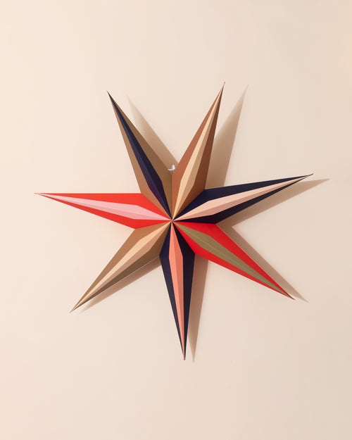 Colourful Paper Hanging Star Light