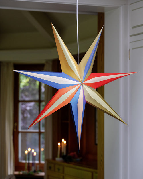 Colourful Paper Hanging Star Light