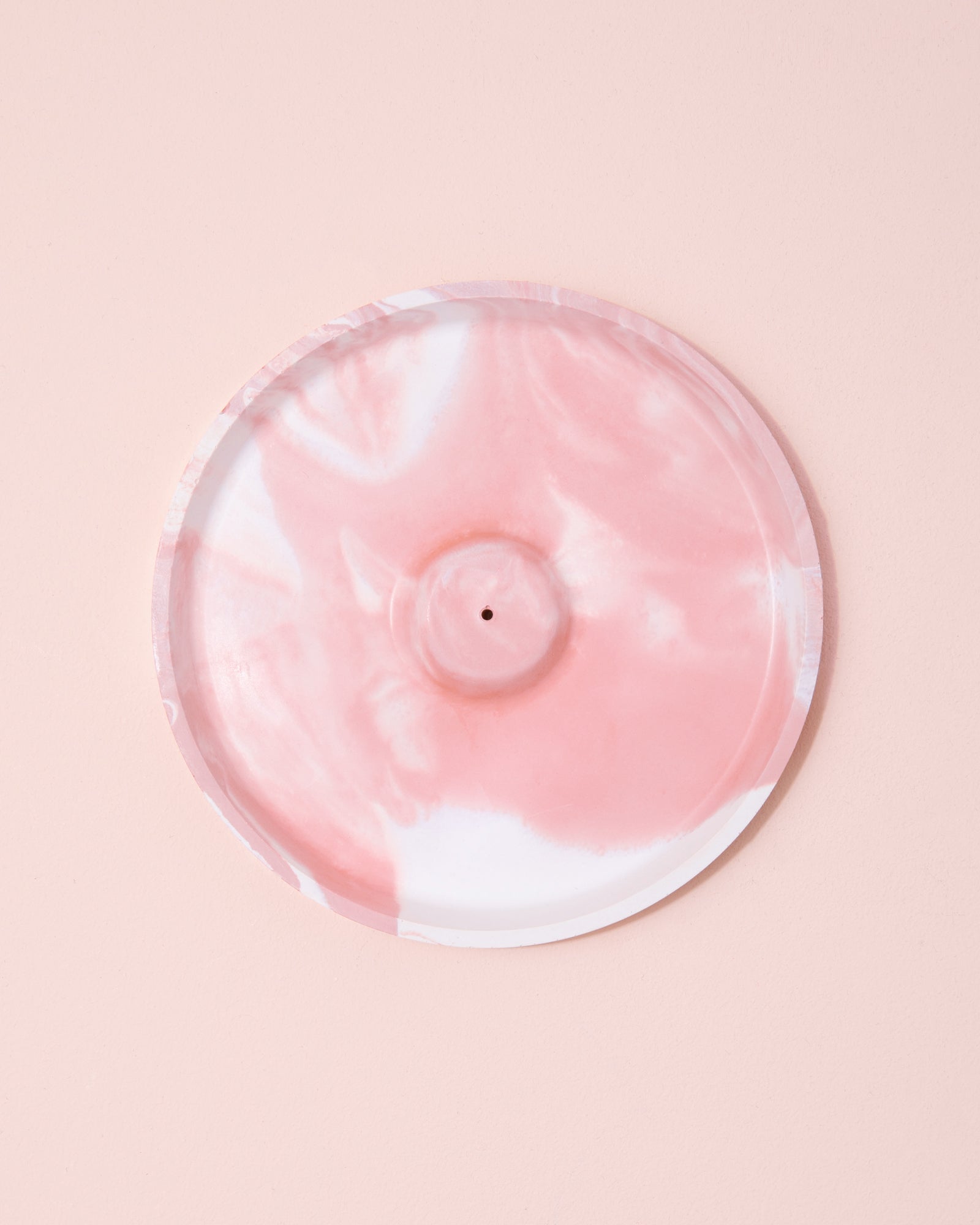 Concrete Marbled Incense Holder | Pink