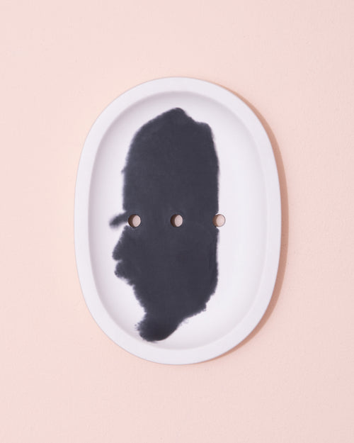 Partridge & Partridge concrete soap dish in black and white