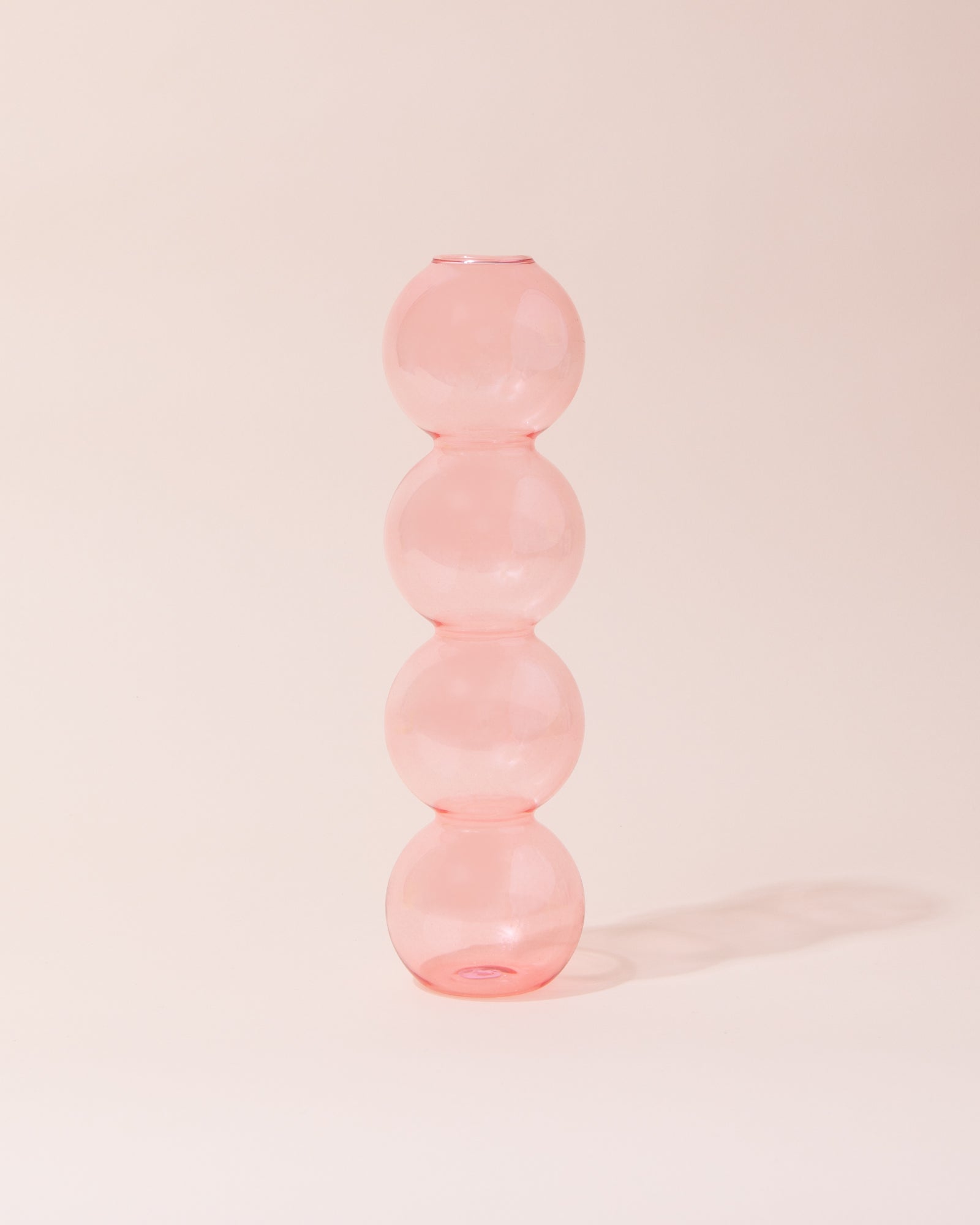 Pink Bubble Glass Vase