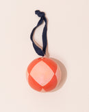 Christmas Bauble | Pink + Red Harlequin